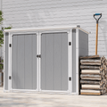 306GAL Outdoor Storage Box, 1170L Patio Deck Box and Resin Shed, Waterproof Storage Cabinet for Garden Tool Garbage Cans, 3 Doors, Quick Assembly