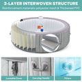 6-8 Person Portable Hot Tub, 82in Inflatable Home Spa Tub with Cup Holders, 4 Filters, 130 Massage Jets, Patio Hot Tub with Storage Bag Lockable Cover Floor Mat, Max 104℉