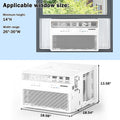 10000 BTU Smart Inverter Window Air Conditioner with WiFi App Control, 15 CEER High Efficiency AC Unit, Fast Cooling, Energy Saver, 4-Way Airflow, Sleep Mode, 24H Timer for Bedroom Apartment up to 45