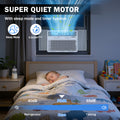 10000 BTU Smart Inverter Window Air Conditioner with WiFi App Control, 15 CEER High Efficiency AC Unit, Fast Cooling, Energy Saver, 4-Way Airflow, Sleep Mode, 24H Timer for Bedroom Apartment up to 45