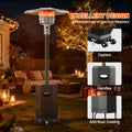 Seizeen Patio Heater for Outdoor Use, 50000BTU Outdoor Propane Heater with Automatic Shutdown Protection, Portable Design on Wheels for Porch Poolside Rattan Furniture, MAX 300sq.ft