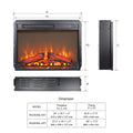 Seizeen 1400W/5000 BTU's Electric Fireplace Insert, 24'' Fireplace Heater for Indoor, Freestanding Use Heater w/Remote Control, Timer, Overheating Protection, Rapid Heating for 400 Sq. ft.