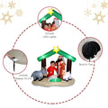Nativity Inflatable Decoration, Seizeen Outdoor Christmas Decor with 8 Lights, Quick Assembly Pre-lit Xmas Decoration Inflatables for Door Yard Patio Party, 7FT
