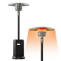 Patio Heater for Outdoor, 50,000 BTU Propane Heater, Free-standing Heater Stainless Steel, Backyard Poolside Heating, Black Octagonal