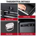 8-Drawer Tool Chest on Wheel, 2-IN-1 Rolling Tool Box & Cabinet Large Capacity with Detachable Top Box, Lockable Garage Organizer Cart with Sliding Drawers, Black