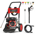 4000PSI Gas Pressure Washer, 2.6GPM Gas Powered High Pressure Washer with 210CC Engine, 5 Adjustable Nozzles, Onboard Soap Tank, Spray Gun and Wand