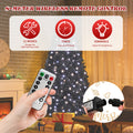 7.5 FT Pre-Lit Black Artificial Christmas Tree with 1350 Branch Tips, 400 LED Lights, Remote Control & 11 Lighting Modes, Hinged Pine Tree for Holiday Home Office Party Decoration