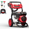 Pressure Washer Gas Powered, 3500PSI High Pressure Power Washer W/7.0HP Aluminum Pump, 210CC Powerful Engine, Maximum Spray 32.8FT, 4 Nozzles, for Cars/Motorcycles/Fences/Driveways/Patios/Furniture