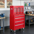 Seizeen Tool Box Rolling Tool Chest, 8-Drawer Storage Tool Cabinet, Garage Warehouse Lockable Tool Organizer with Linner, Side Shelf, Black