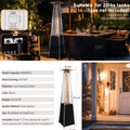 Seizeen 48,000BTU Pyramid Patio Heater, Quartz Glass Tube Propane Heater for Outdoor Use, Portable Heater on Wheels w/Protective Cover for Outdoor Porch Yard, Black