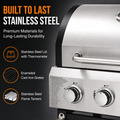 3-Burner Propane Gas Grill with Side Burner, 40,500 BTU Stainless Steel Outdoor BBQ Grill, 465 Sq. In. Cooking Area, Electronic Ignition and Side Table for Patio Backyard