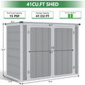 306GAL Outdoor Storage Box, 1170L Patio Deck Box and Resin Shed, Waterproof Storage Cabinet for Garden Tool Garbage Cans, 3 Doors, Quick Assembly