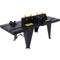 Electric Router Table Adjustable, Woodworking Router Table for Precision Cutting, 34’’ Compact Craftsman Table w/Heavy-Duty Construction