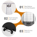 Patio Pyramid Heaters for Outdoor, 48,000 BTU Powerful Propane Heater on Wheels, Outdoor Poolsid Heater with Auto Shut Off System, 88''H for Max Dia 10FT Range, w/Protective Cover