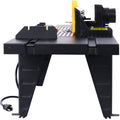 Electric Router Table Adjustable, Woodworking Router Table for Precision Cutting, 34’’ Compact Craftsman Table w/Heavy-Duty Construction