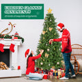 7.5FT Christmas Tree with Lights, Artificial Tree w/Full 950 Branch Tips, Hinged Xmas Tree with Gold Ornaments, Tree Skirt, 400 Warm White Lights with Remote, Easy Setup, Fire-Resistant