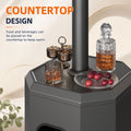Patio Heaters for Outdoor Use, Propane Heaters w/ 12' Heating Radius, 50000 BTU Heavy Duty Heater w/ Overheating Protection System, Stainless Steel Flame Heater w/ Wheels, Gray