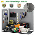 306GAL Outdoor Storage Box, 1170L Patio Deck Box and Resin Shed, Waterproof Storage Cabinet for Garden Tool Garbage Cans, 3 Doors, Quick Assembly