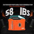 Seizeen 2500W Inverter Generator Gasoline, Portable Generator for Home Backup, Outdoor Super Quiet Generator for Camping, 122CC Powerful Generator Long Run Time, ECO Mode, 58LBS