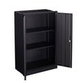47" Metal Cabinet, Seizeen Garage Storage Cabinet with Adjustable Shelves, Pegboard and Hooks, Wall-Mountable Steel Cabinet for Workshop, Warehouse and Utility Room