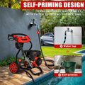 210CC Gas Powered Power Washer, 3950PSI Pressure Washer 2.6 GPM High Water Pressure, with 4 Nozzles, 25FT Extended Hose
