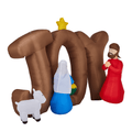 Christmas Inflatables Outdoor Decoration, Seizeen Inflatable Nativity Scene with Lights, Quick Assembly Patio Yard Party Pre-lit Xmas Decoration, 7.5FT