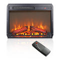 Seizeen 1400W/5000 BTU's Electric Fireplace Insert, 24'' Fireplace Heater for Indoor, Freestanding Use Heater w/Remote Control, Timer, Overheating Protection, Rapid Heating for 400 Sq. ft.
