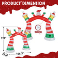 8.9FT Christmas Inflatables Decoration, Outdoor Lighted Inflatable Santa Claus Christmas Arch with 10pcs LED String Lights, Quick Assembly Home Yard Décor Waterproof with Electric Air Fan