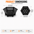 Seizeen Fire Pit for Outside, 22.5 Inch Portable Hexagon Fire Pit with Travel Bag — Smokeless Patented Design Outdoor Wood Burning Fire Pit for Camping, Backyard, Patio, Bonfire, Picnic and BBQ, Diagonal Hollow Style