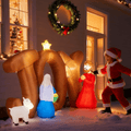 Christmas Inflatables Outdoor Decoration, Seizeen Inflatable Nativity Scene with Lights, Quick Assembly Patio Yard Party Pre-lit Xmas Decoration, 7.5FT