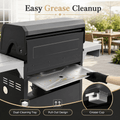 Seizeen 56,000 BTU Outdoor BBQ Grill, 4-Burner Propane Gas Grill with Side Burner w/ Lid Viewing Window, Multifunctional Grill w/Cast Iron Grate, Built-in Thermometer, Warming Rack for Patio Backyard