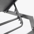 Seizeen Outdoor Chaise Lounge, Patio Lounge Chair with Wheels All Weather, Five-Position Adjustable Lounge Chair for Poolside Deck Porch Backyard, Gray Aluminum Frame Outdoor Furniture