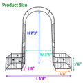 Metal Garden Arbor with Gate and Planter Box, 7.2FT Garden Trellis for Climbing Plants,
