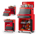5-Drawer Tool Chest,Tool Cabinet on Wheels with Keyed Locking System and Drawer Liners,Tool Chest with Link Buckle for Warehouse and Garage