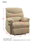 SEIZEEN Microfiber Recliner