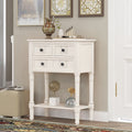 Narrow Console Table with Three Storage Drawers and Bottom Shelf