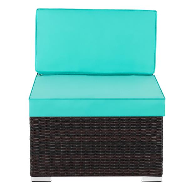 Lake Blue Seven-Piece Modular Sofa