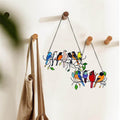 Birds Stained Window Panel Hangings