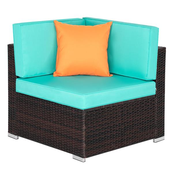 Lake Blue Seven-Piece Modular Sofa