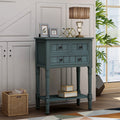 Narrow Console Table with Three Storage Drawers and Bottom Shelf