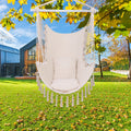 SEIZEEN Macrame Hammock Chair Swing