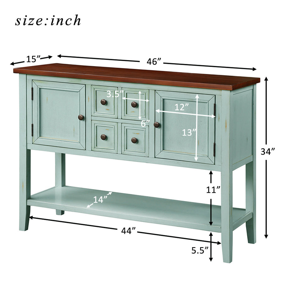 SEIZEEN Console Table with Bottom Shelf