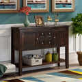 SEIZEEN Console Table with Bottom Shelf