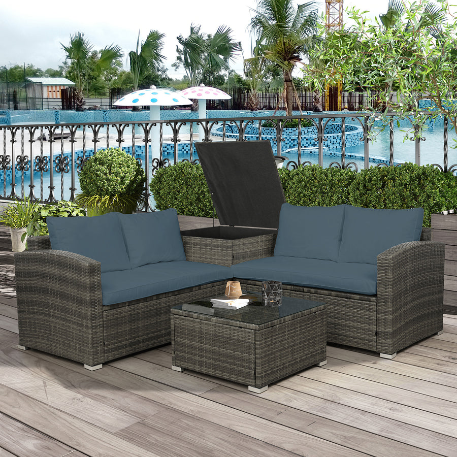 SEIZEEN 4-Piece Outdoor Patio Furniture Sets