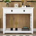 Console Table with 2 Drawers and Bottom Shelf, Entryway Accent Sofa Table