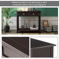Console Table with 2 Drawers and Bottom Shelf, Entryway Accent Sofa Table