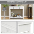 Console Table with 2 Drawers and Bottom Shelf, Entryway Accent Sofa Table