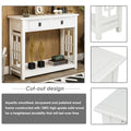 Console Table with 2 Drawers and Bottom Shelf, Entryway Accent Sofa Table