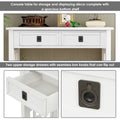 Console Table with 2 Drawers and Bottom Shelf, Entryway Accent Sofa Table