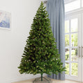 Seizeen™Pre-lit Christmas Tree 7.5ft Artificial Hinged Xmas Tree with 400 Pre-strung Led Lights Foldable Stand